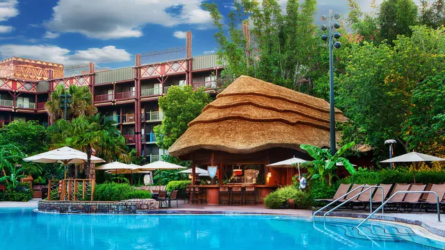 Uzima Springs Pool Bar at Disney Animal Kingdom Lodge. Copyright Disney.