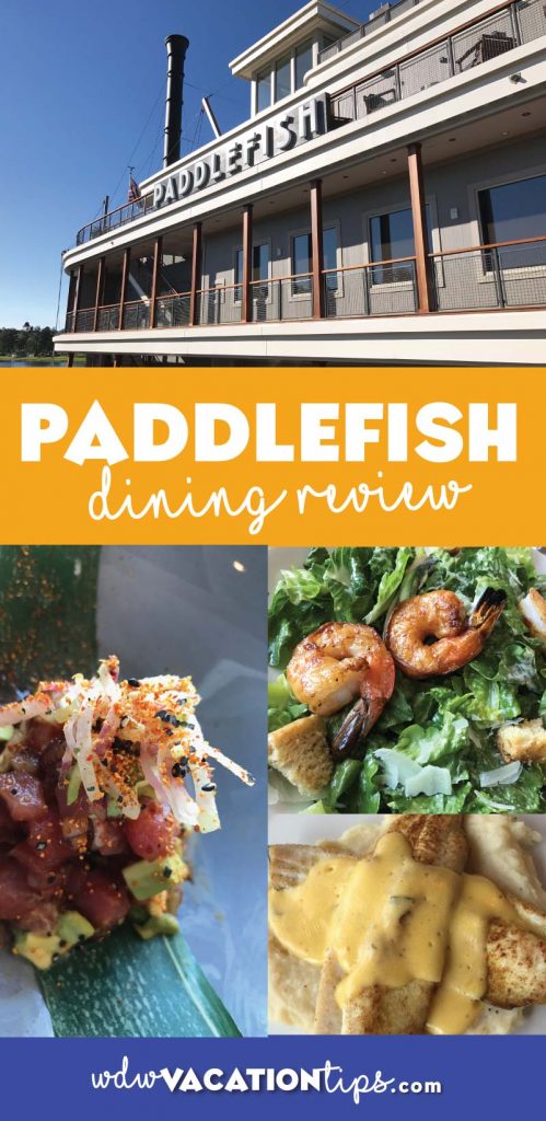 An in depth look at the food options served up at Paddlefish a seafood restaurant at Disney Springs Walt Disney World.