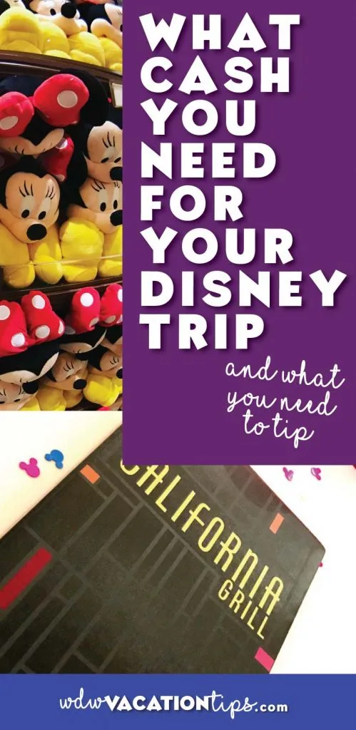 The cash you will need for tipping at Disney World.