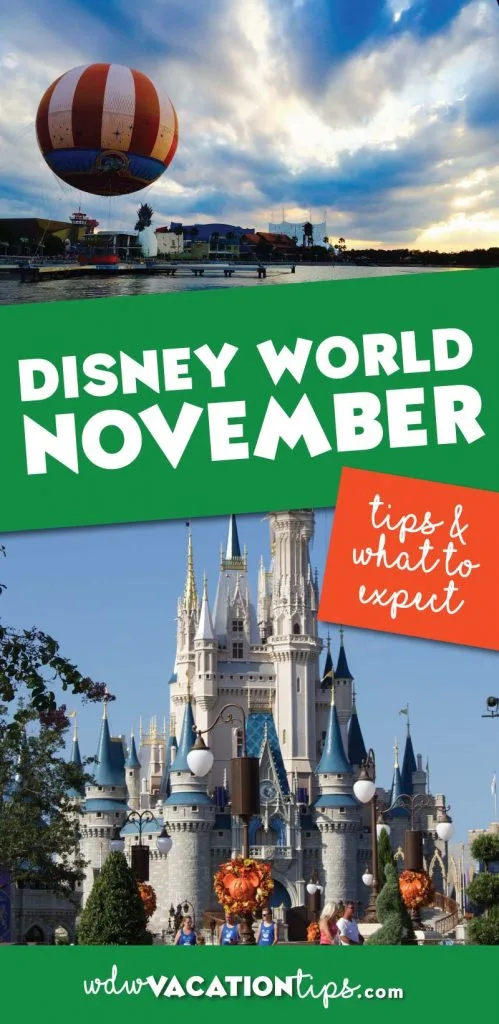 What to expect if you are planning a trip to Disney World in November. The heart of holiday season it's a great time of the year to visit Walt Disney World on vacation.