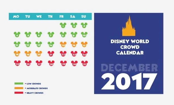 disney world in December crowd calendar