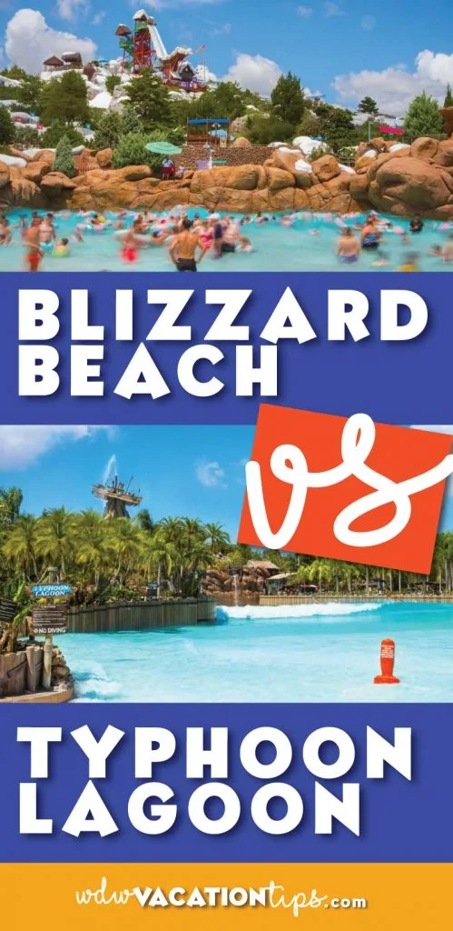 It's a showdown of the Disney Water Parks. If you are having a hard time deciding between Typhoon Lagoon and Blizzard Beach we are breaking down the pros and cons of each.