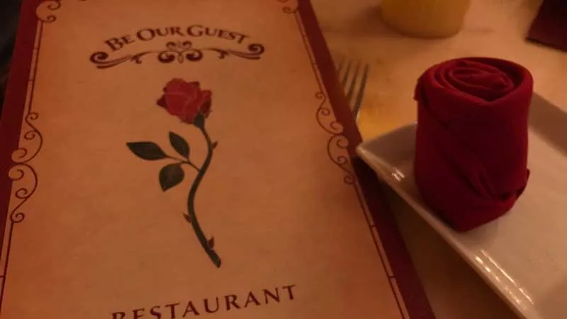 Menu for Be Our Guest