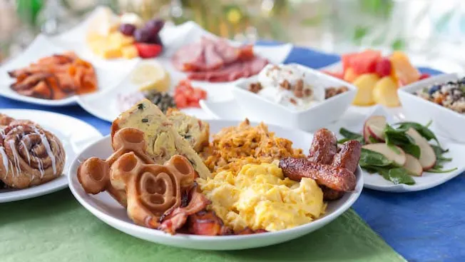 Breakfast buffet options at Cape May Cafe. 