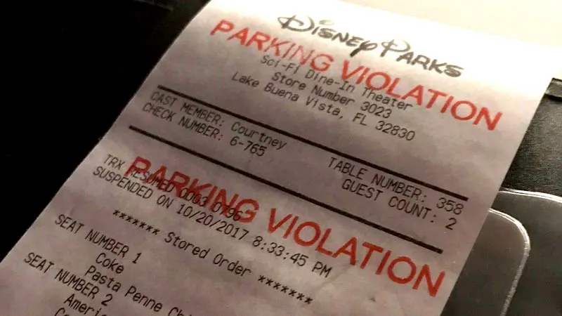 Disney parking violation