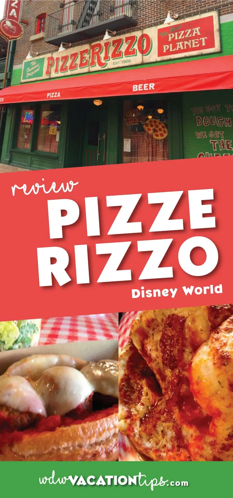 PizzeRizzo is a quick serve pizza spot located in the back of Hollywood Studios, Walt Disney Disney World. This muppet themed restaurant took over the former home of Pizza Planet.