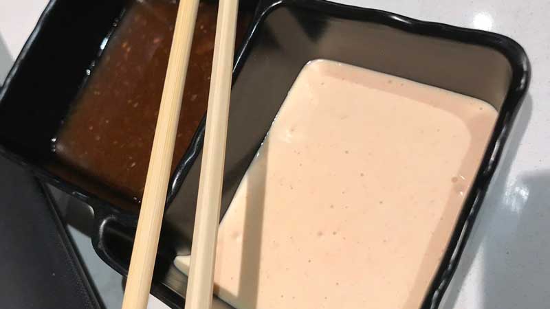 Teppan Edo dipping sauces