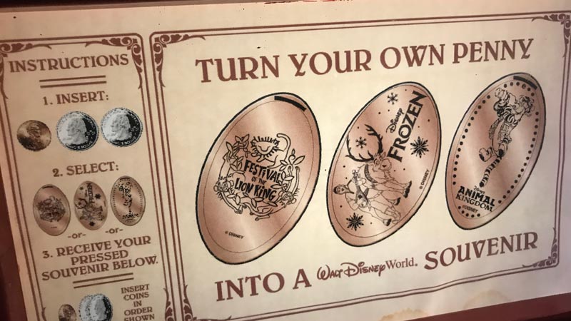 Pressed Pennies Disney World