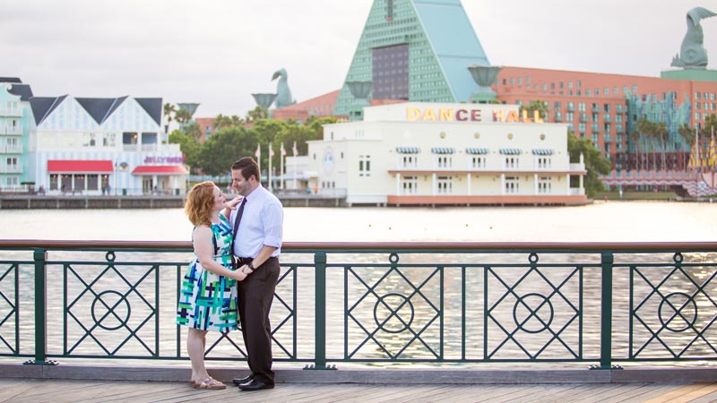 couple portrait at boardwalk disney world