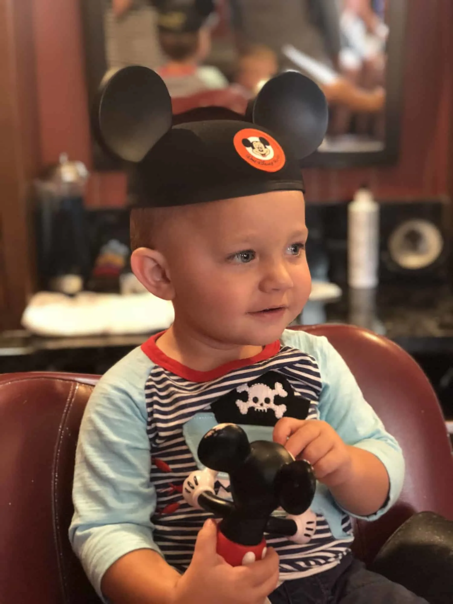 First Hair Cut at Magic Kingdom's Harmony Barber Shop 5