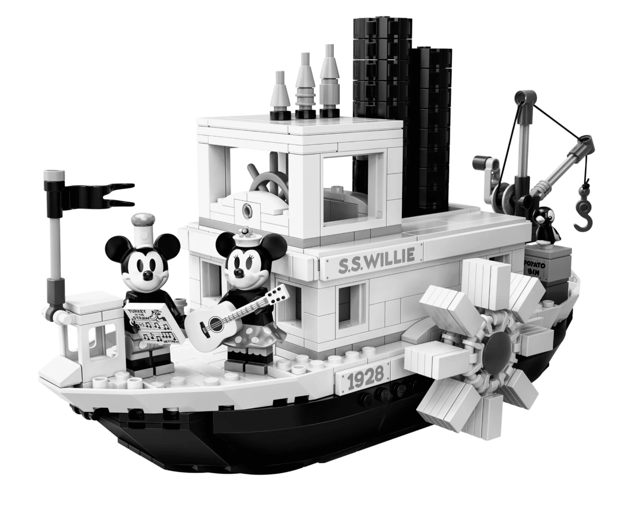 NEW! Disney Collectors Steamboat Willie Lego