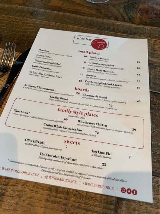 Wine Bar Dining Review • WDW Vacation Tips