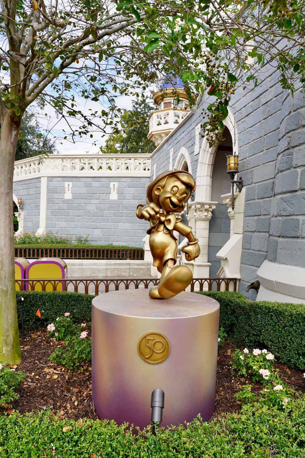 Entire Collection of Disney World 50th Anniversary Golden Statues • WDW