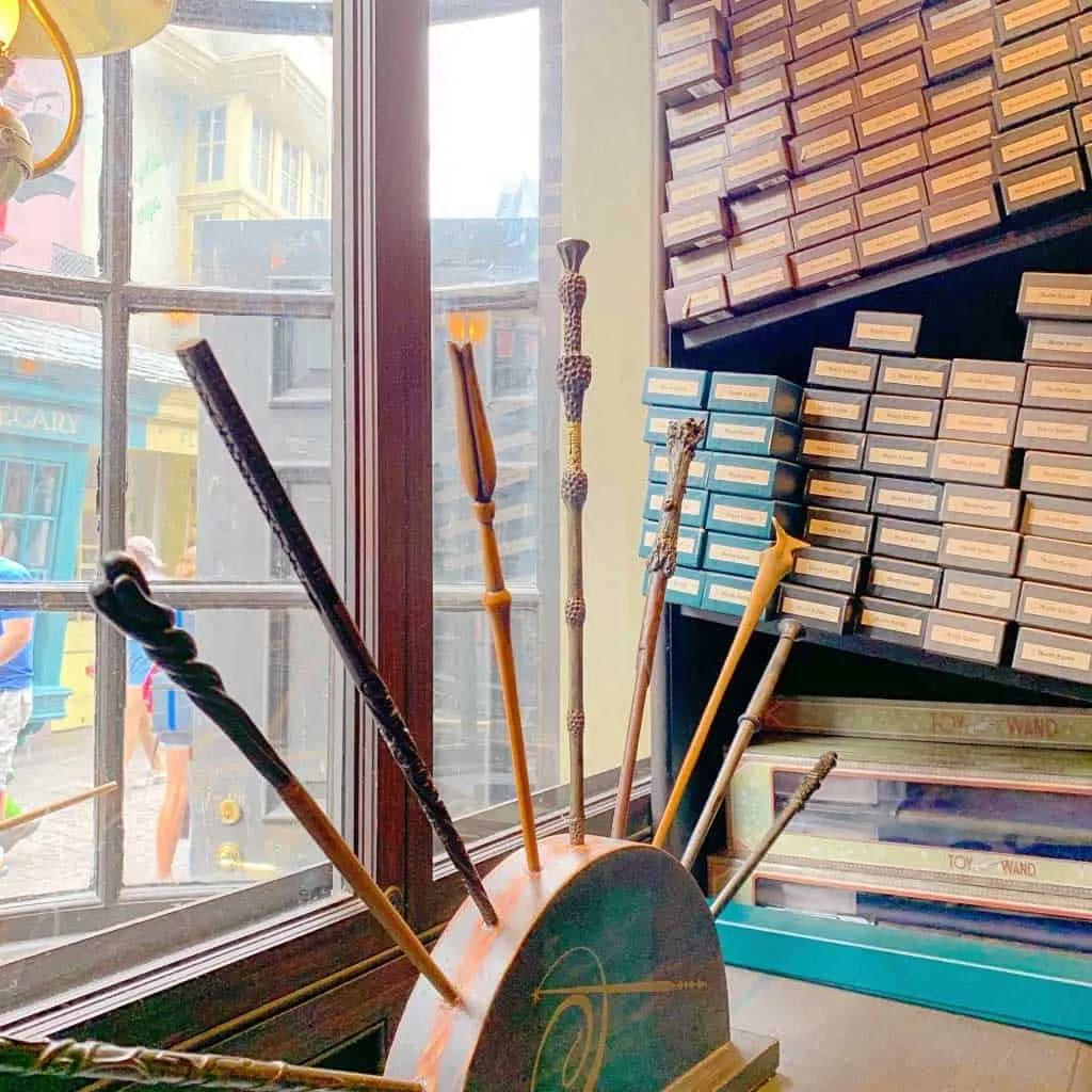Display of Harry Potter Wands at Universal Orlando