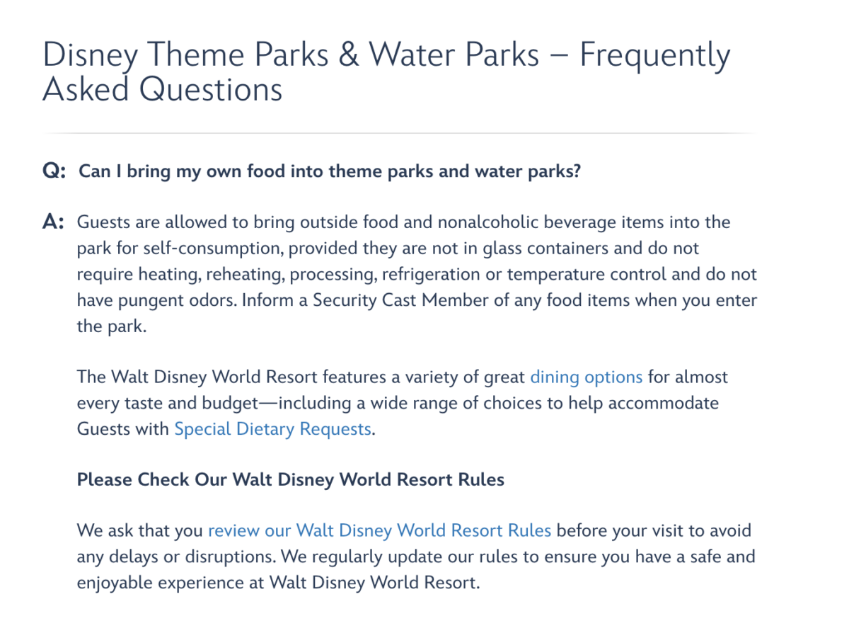 Can You Bring Food into Disney World? • WDW Vacation Tips